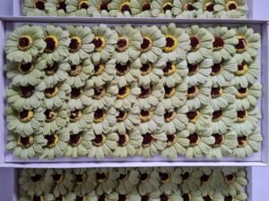 Зелена маленька гербера з мила для створення розкішних мильних букетів